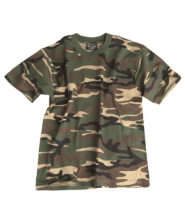 Mil-Tec - T-shirt til børn - Woodland Camouflage 116