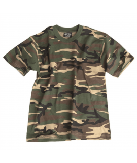 Mil-Tec - T-shirt til børn - Woodland Camouflage