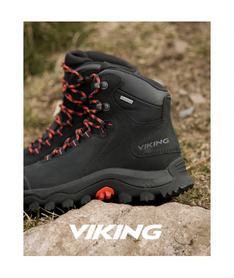 Viking - Villrein GTX - Mellemhøj Gore-Tex Dame Støvle - Sort/Rød