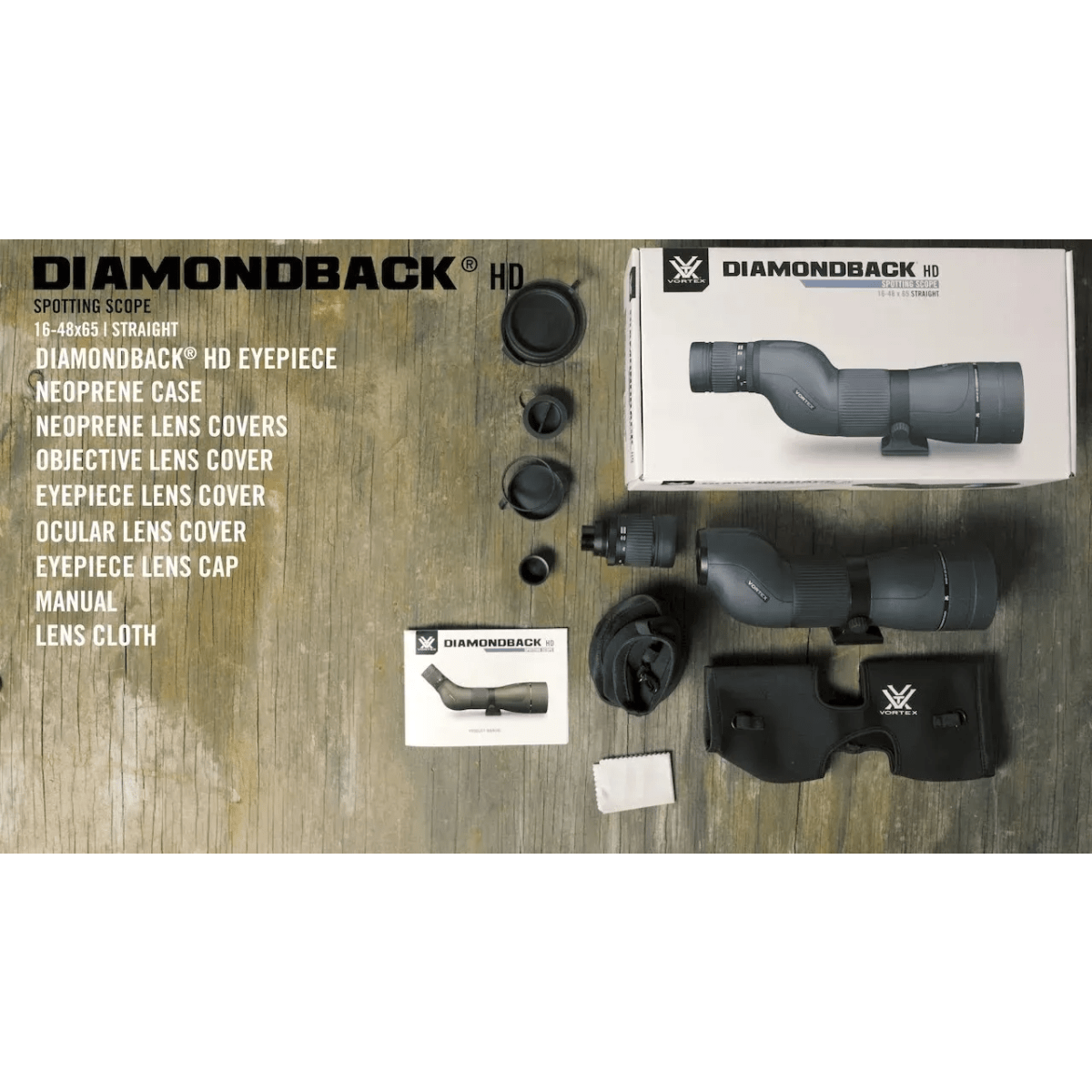 Vortex Optics - Diamondback HD - Udsigtskikkert - 16-48x65 - Straight