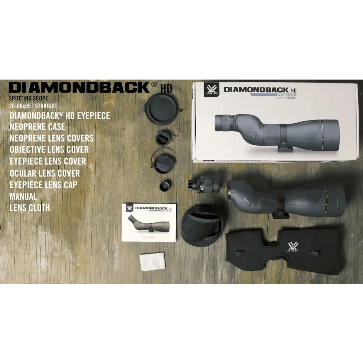 Vortex Optics - Diamondback HD - Udsigtskikkert - 20-60x85 - Straight