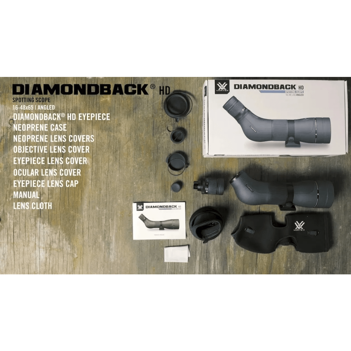 Vortex Optics - Diamondback HD - Udsigtskikkert - 16-48x65 - Angled