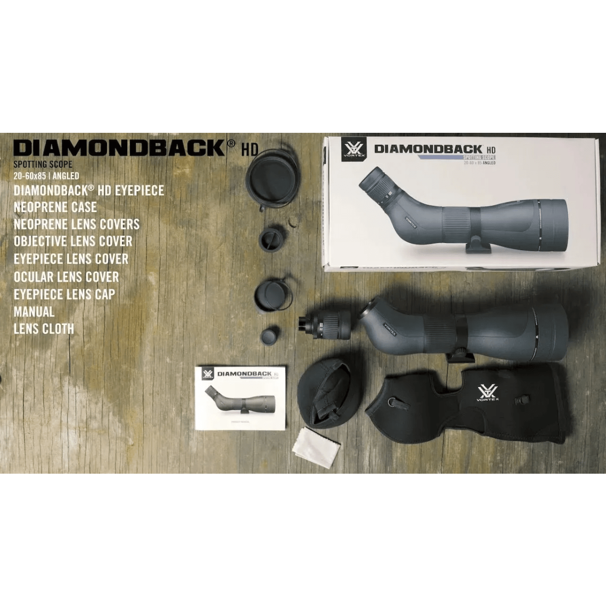 Vortex Optics - Diamondback HD - Udsigtskikkert - 20-60x85 - Angled