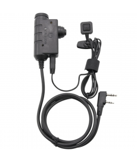 Earmor M52 PTT til Kenwood/Baofeng - Med løs fingerknap
