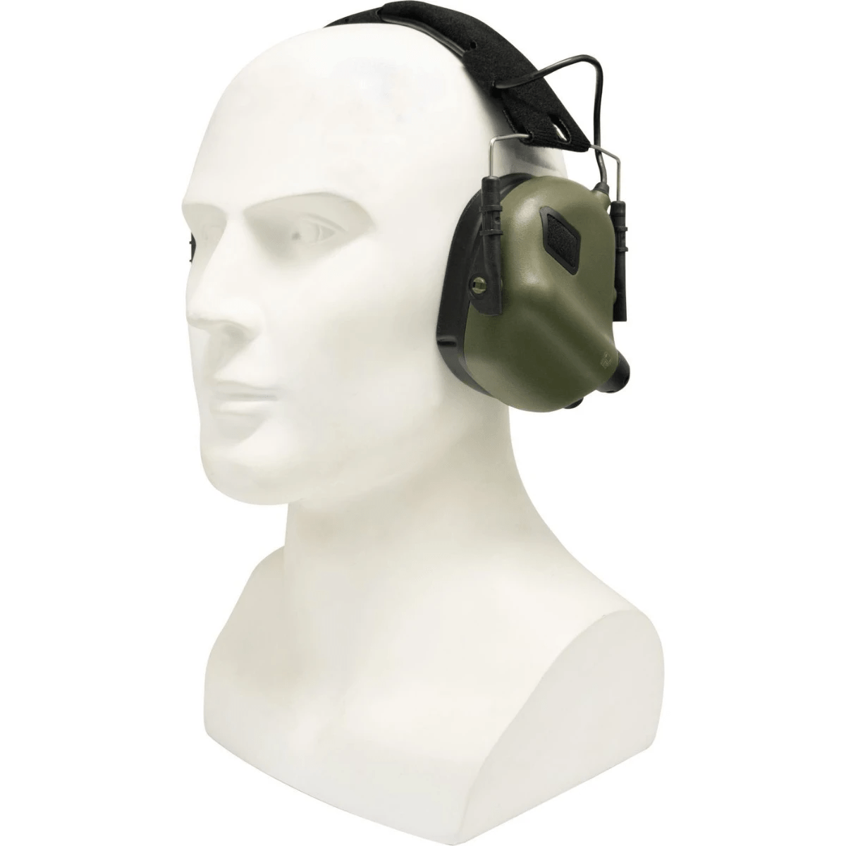 Earmor M31 Plus elektronisk høreværn - Velcro hovedbøjle - Armygrøn