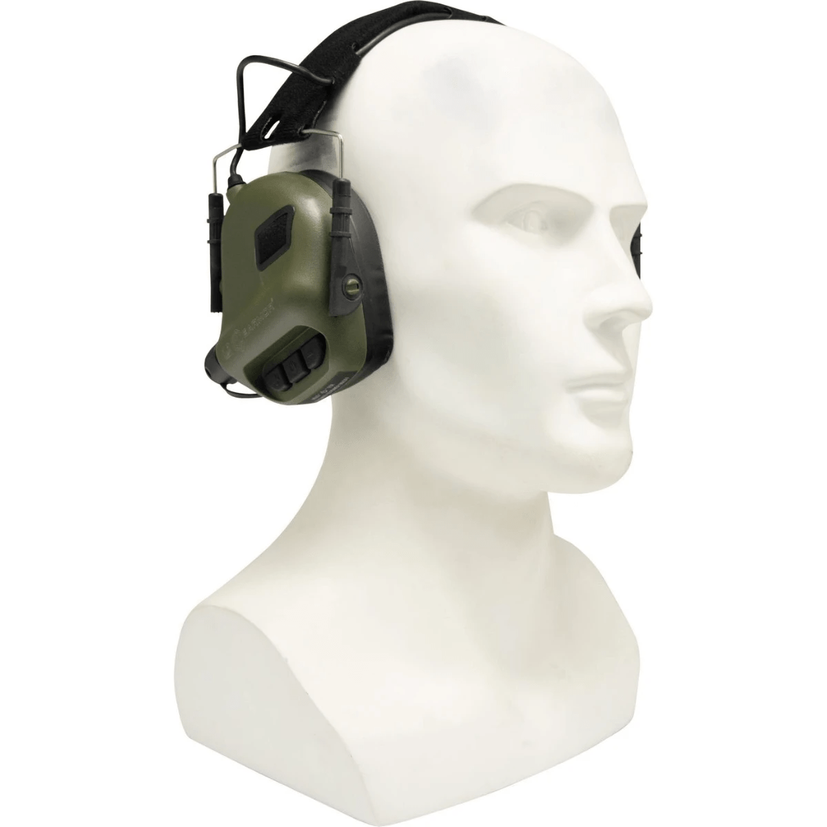Earmor M31 Plus elektronisk høreværn - Velcro hovedbøjle - Armygrøn