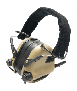 Earmor M31 elektronisk høreværn - Velcro hovedbøjle - TAN