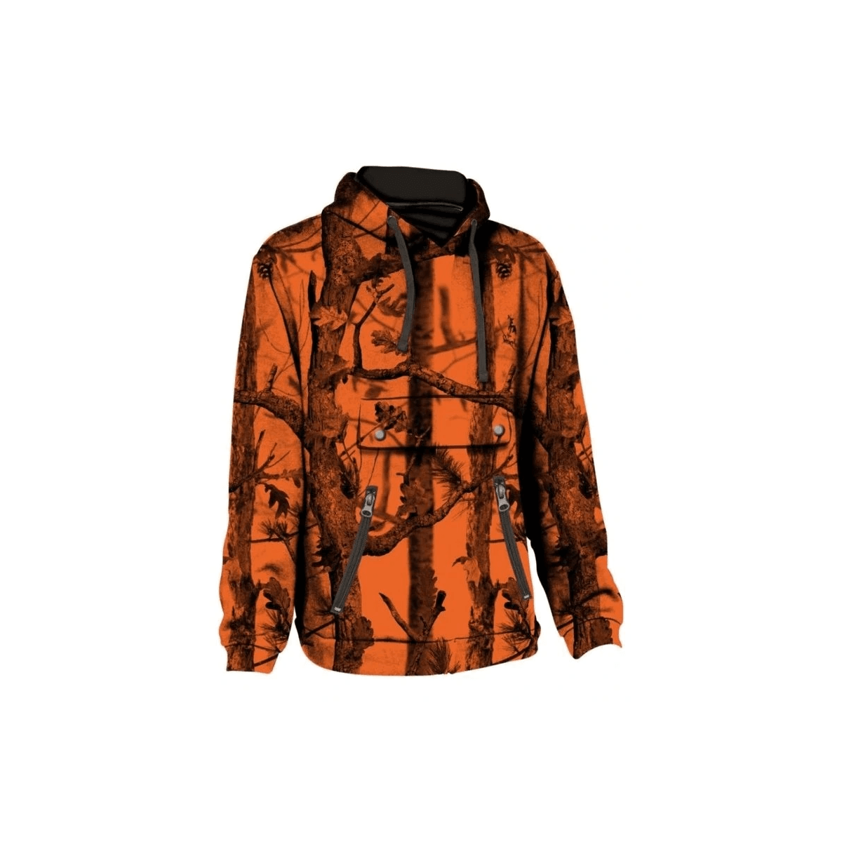 Percussion - Sweatshirt med hætte - Ghost camo Black and Blaze