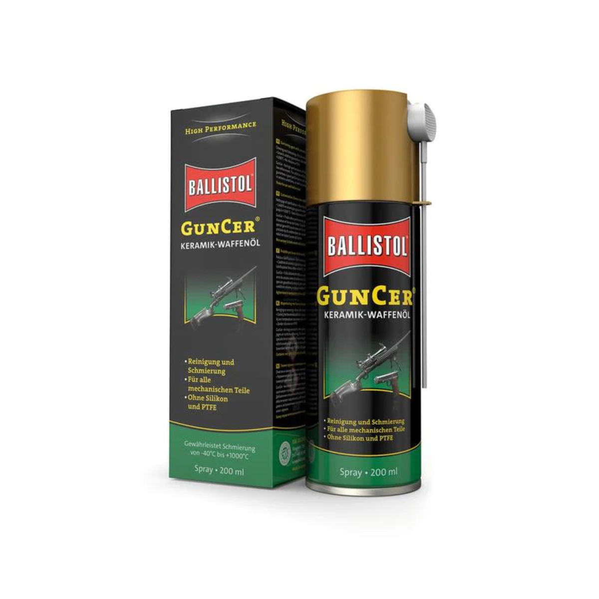 Ballistol GunCer Spray - Keramisk våbenolie - 200 ml.