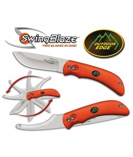 Outdoor Edge: Swingblade - Lommekniv med bugåbner. Sort