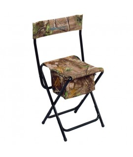 Foldbar jagtstol med ryglæn og opbevaringsboks