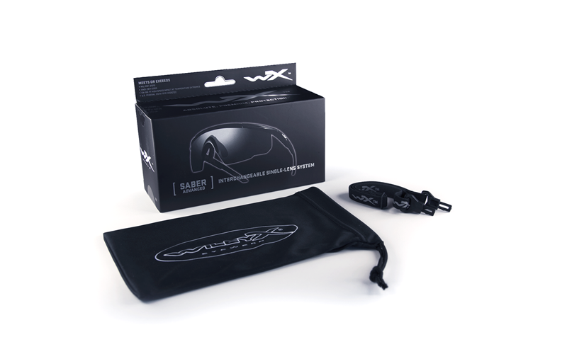 Wiley X Saber Advanced Skydebriller - Matsort stel med Light Rust linse