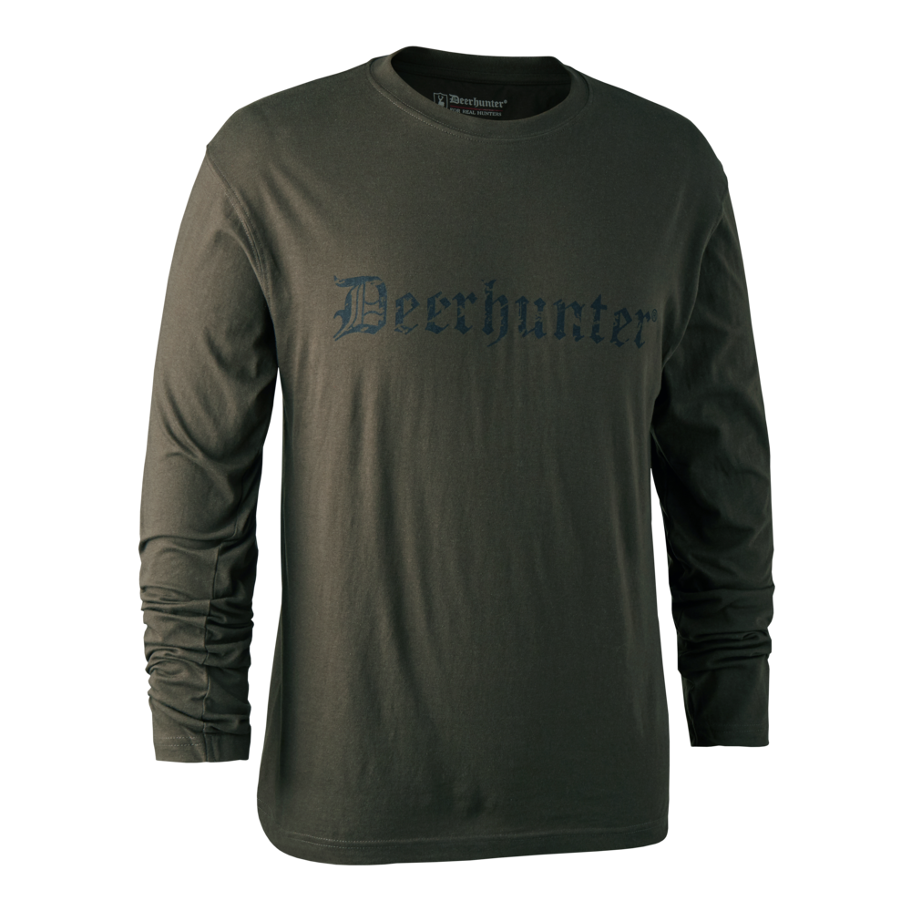 Deerhunter - Logo T-Shirt med lange ærmer størrelse S