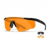 Wiley X Saber Advanced Skydebriller - Matsort stel med Smoke, Clear og Light Rust