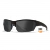 Wiley X Saint sports- og skydebriller - Matsort stel med 3 linser