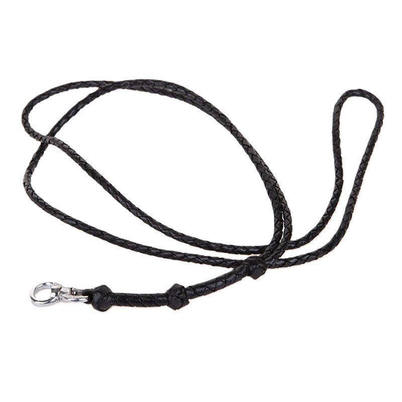 Flettet lædersnøre til hundefløjte