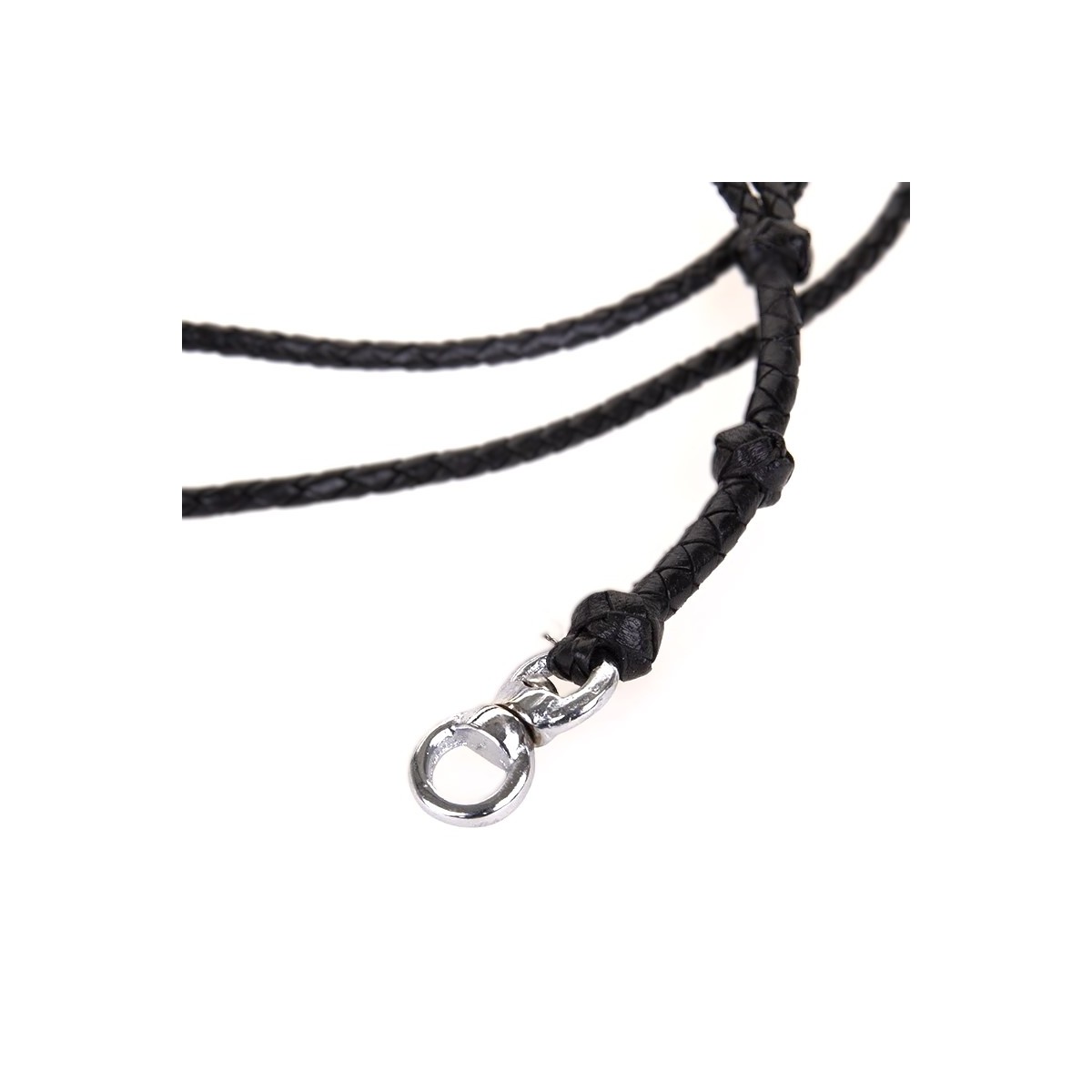 Flettet lædersnøre til hundefløjte