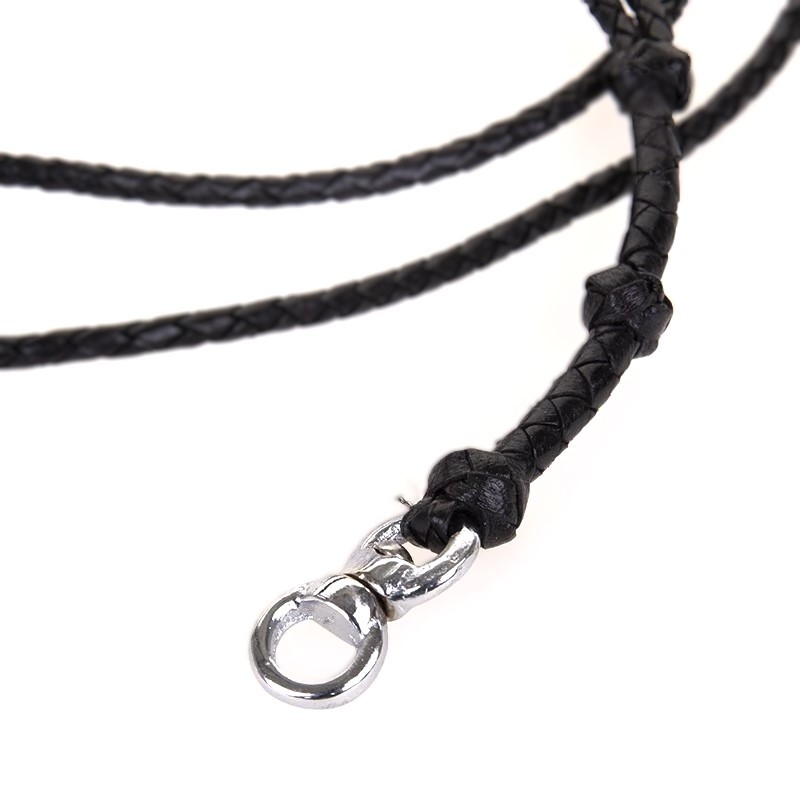 Flettet lædersnøre til hundefløjte