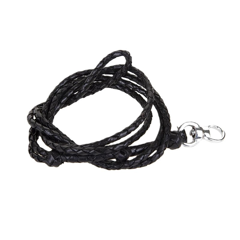 Flettet lædersnøre til hundefløjte