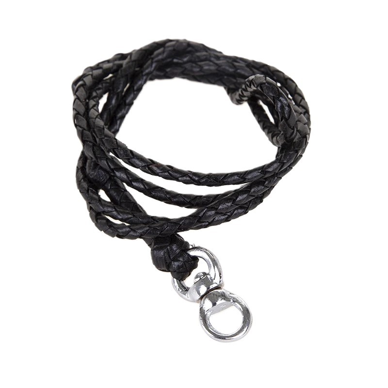 Flettet lædersnøre til hundefløjte