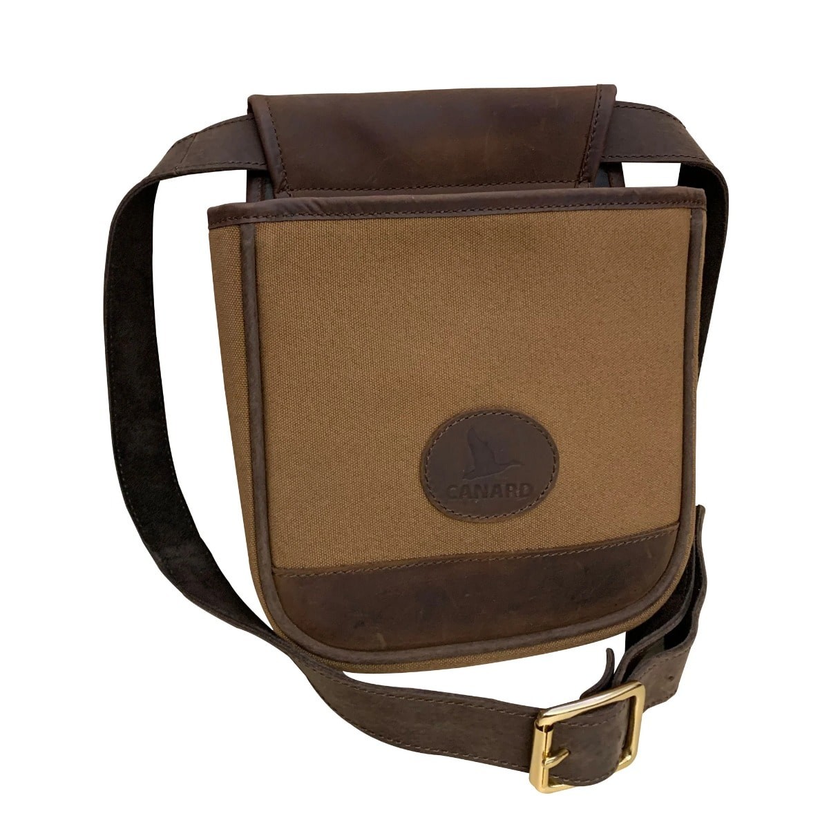 Canard patrontaske i kanvas og læder - Brun