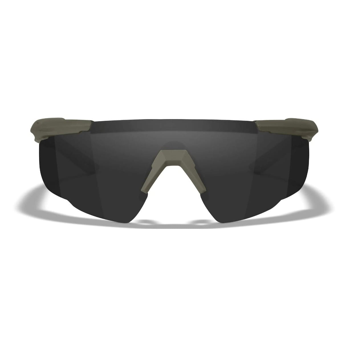Wiley X Saber Advanced Skydebriller - Armygrønt stel med Smoke, Clear og Light Rust