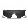 Wiley X Saber Advanced Skydebriller - Armygrønt stel med Smoke, Clear og Light Rust