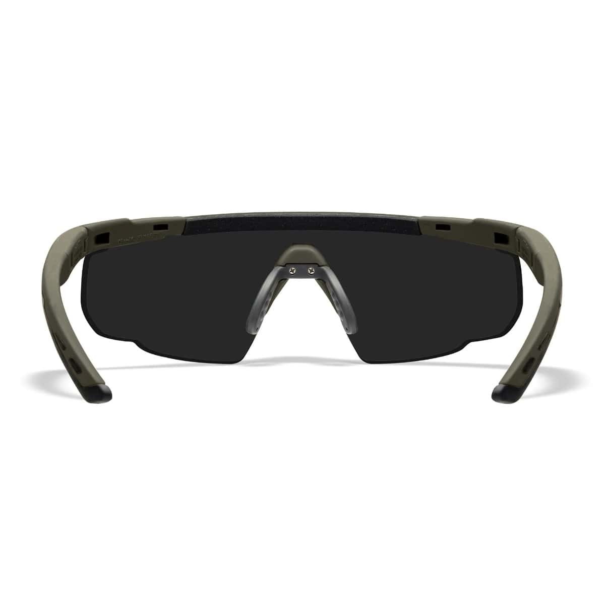 Wiley X Saber Advanced Skydebriller - Armygrønt stel med Smoke, Clear og Light Rust