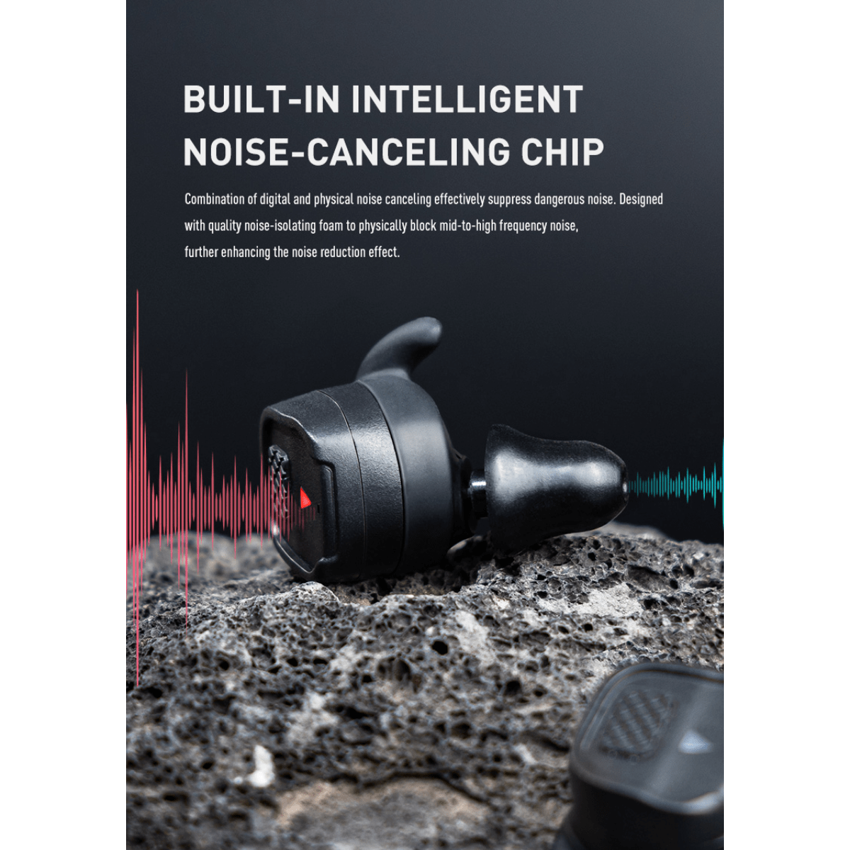 Earmor M20T PRO - In-ear Bluetooth høreværn - Sandfarvet