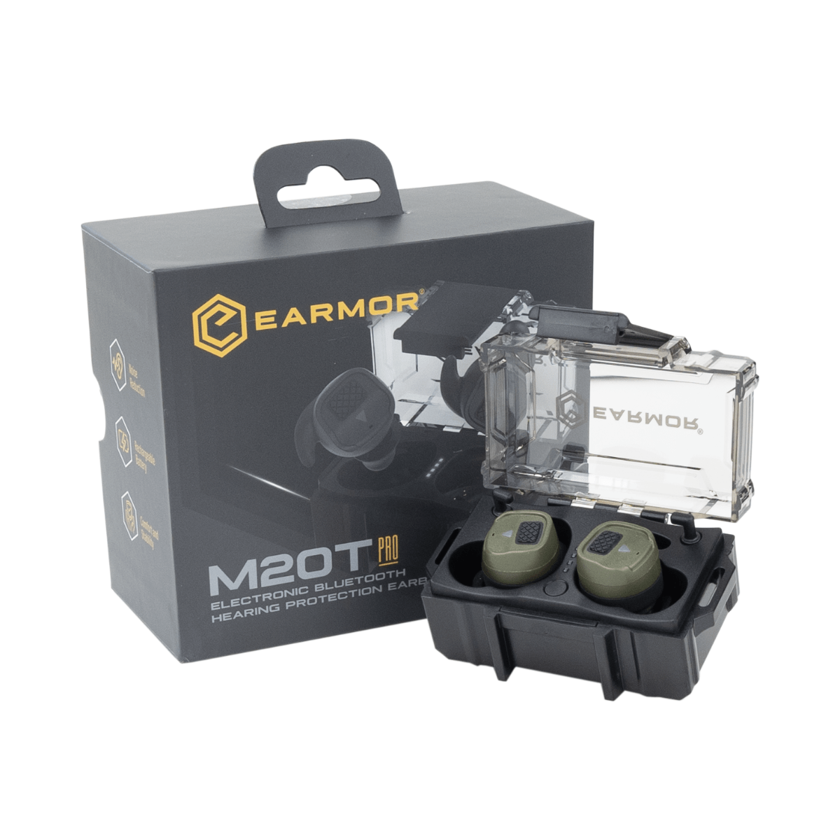 Earmor M20T PRO - In-ear Bluetooth høreværn - Army Grøn