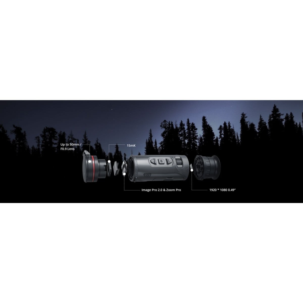 HIKMICRO Falcon FQ50L 2.0 50mm M/ Laserafstandsmåler - Termisk spotter