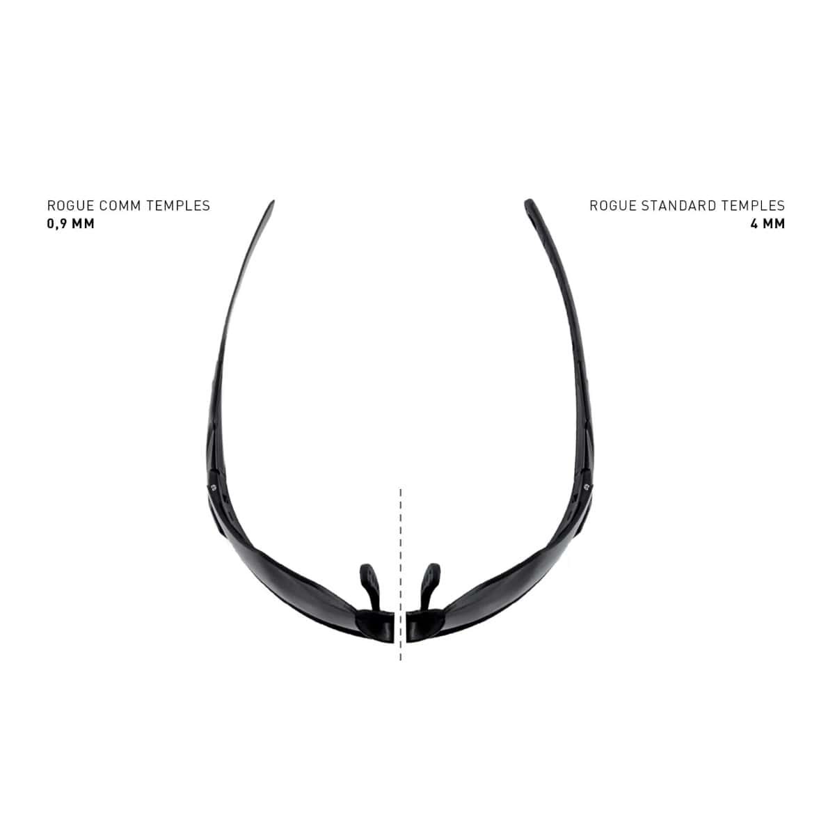 Wiley X Rogue Comm sports- og skydebriller - Matsort stel med 3 linser