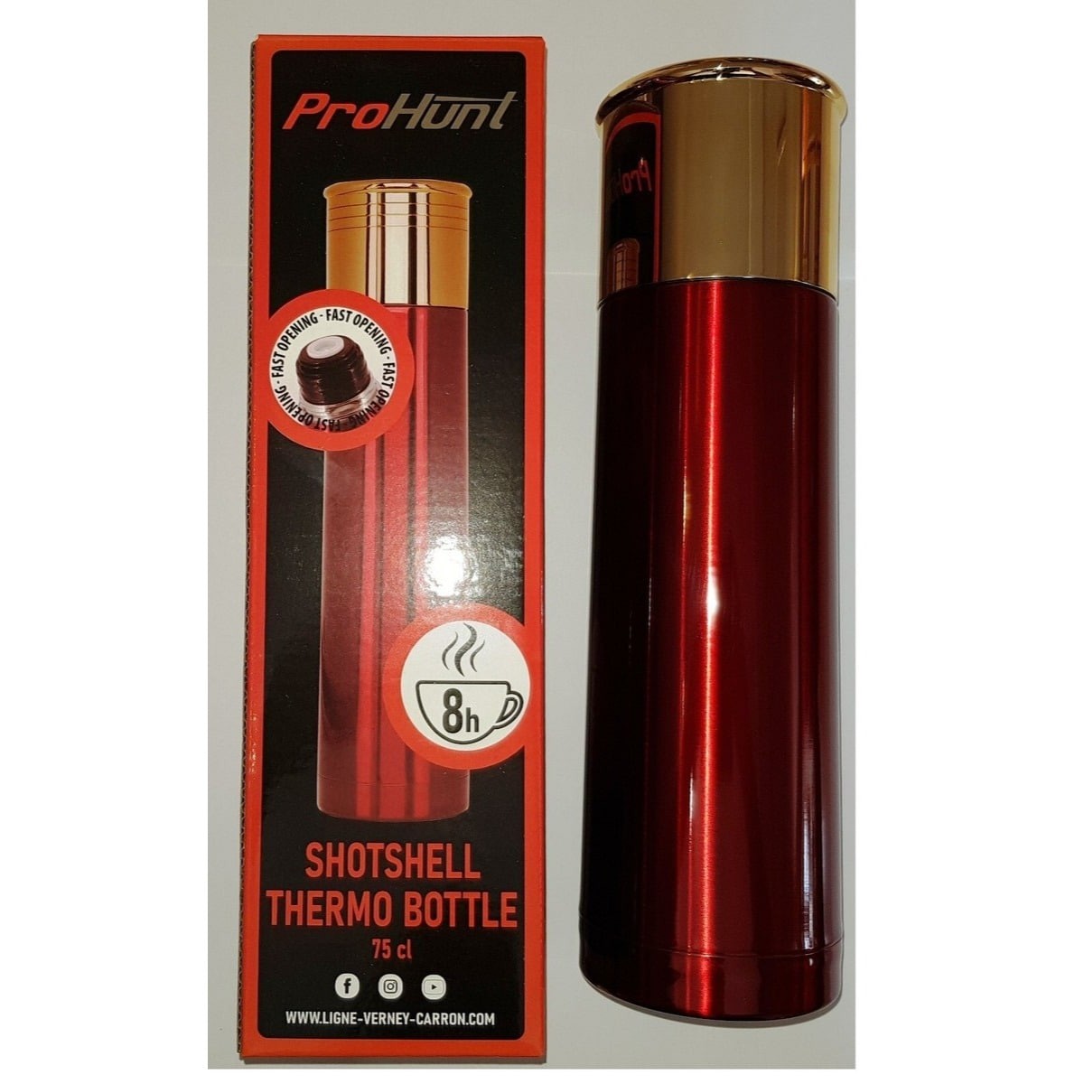 ProHunt Haglpatron Termoflaske - 75cl. - Rød