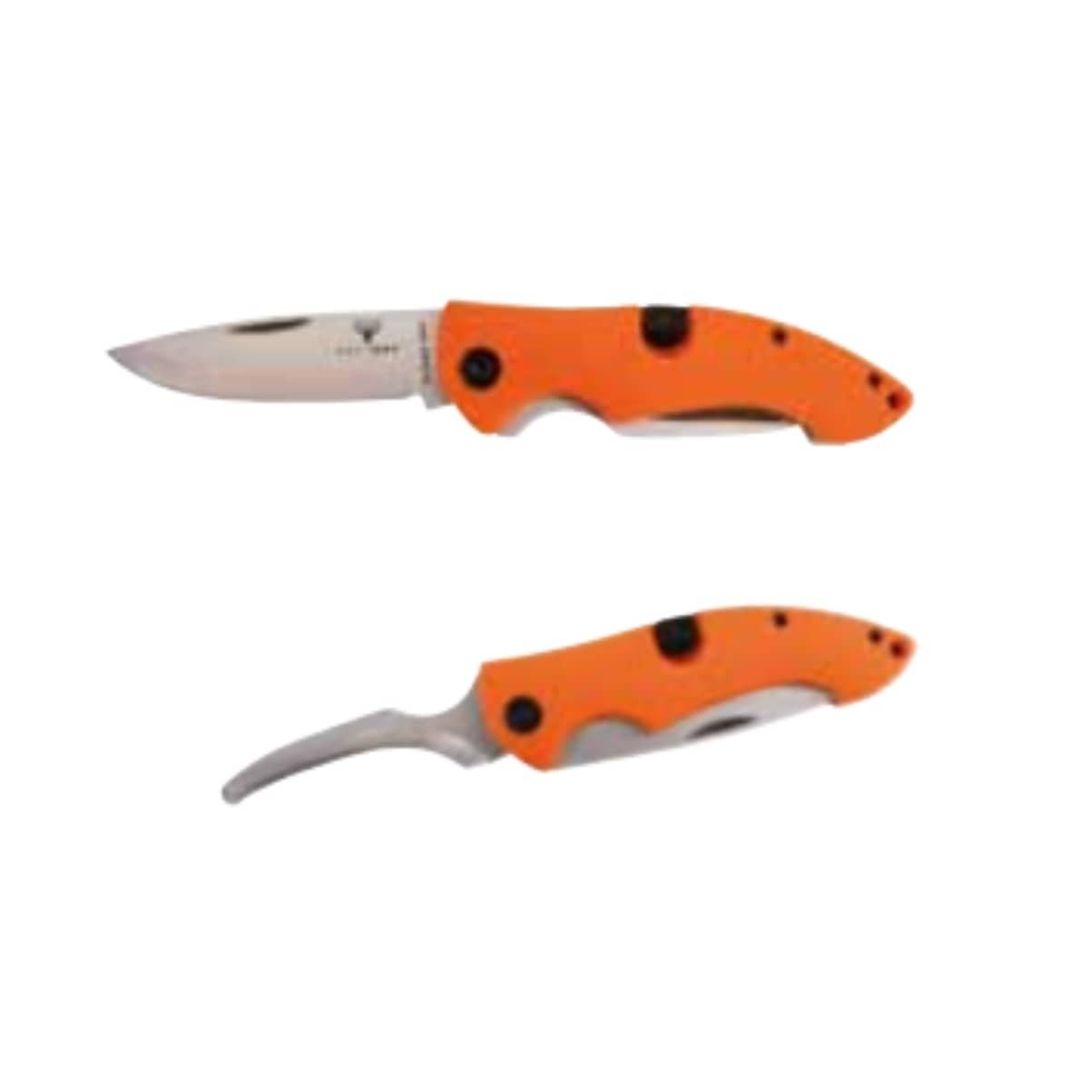 Wildtech Jagtkniv med Bugåbner - Opbrækkerblad - Orange