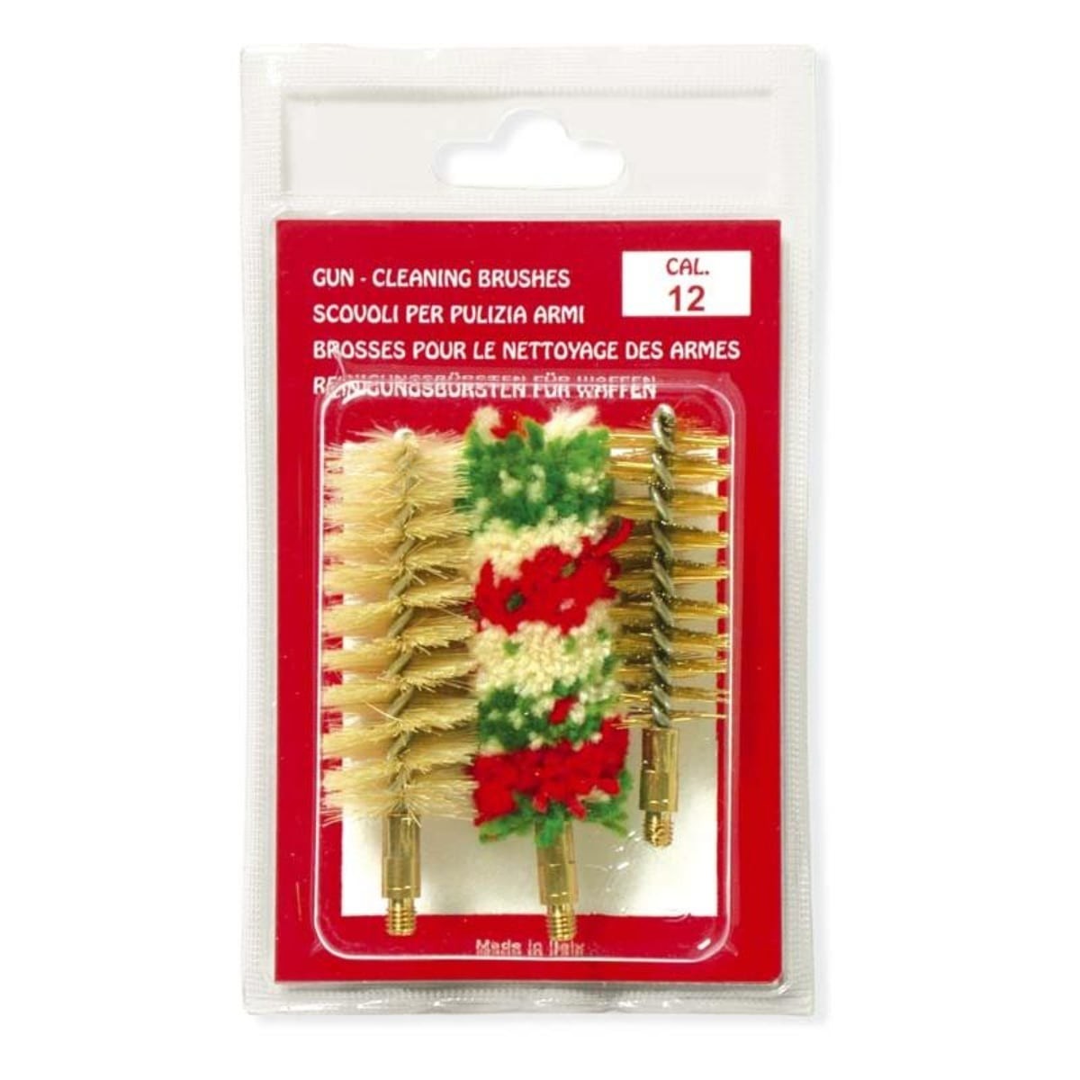 Børstesæt til Våbenrens - 3 stk. Nylon, Messing & Uld - Til Riffel og Haglgevær