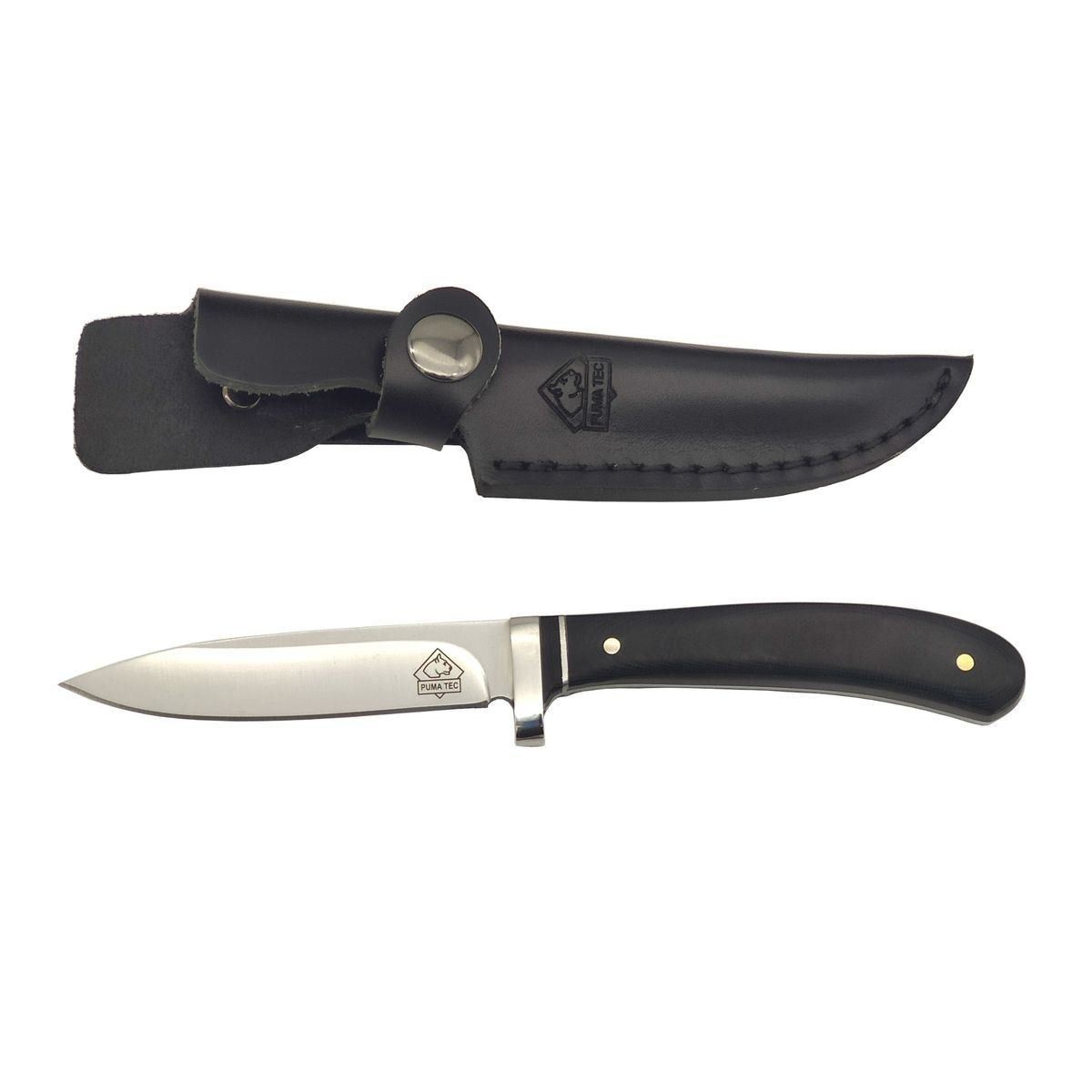 Puma-TEC Dolk/Stikkniv - Sort G10 Greb – Læderskede og Gaveæske