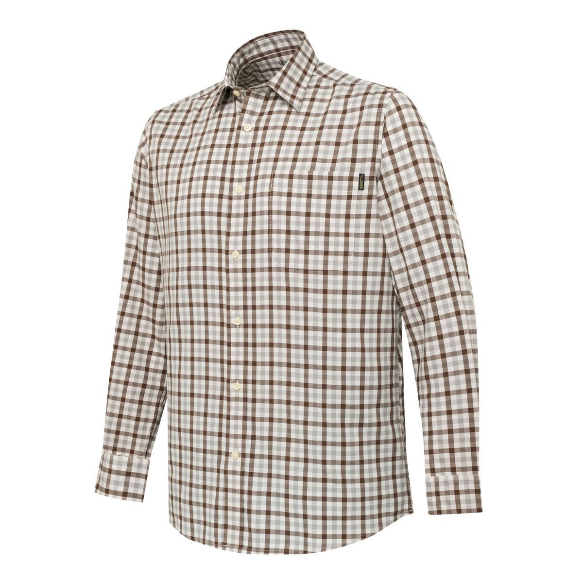 Beretta Bryggen Skjorte - Klassisk bomuldsskjorte til jagt og outdoor - Grey/Brown Check