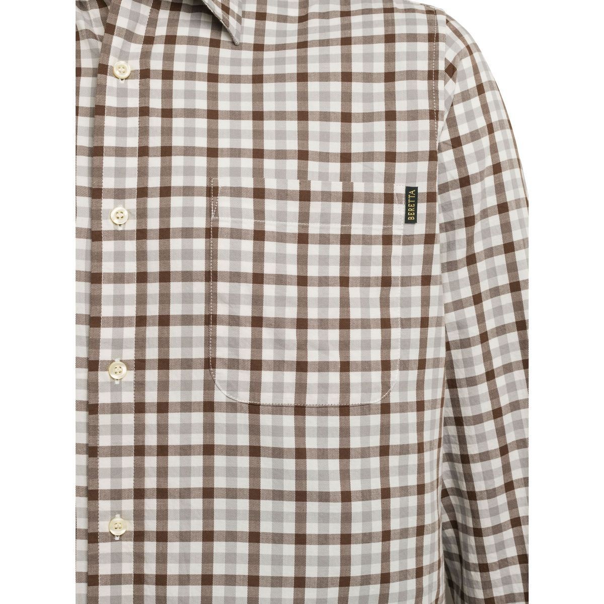Beretta Bryggen Skjorte - Klassisk bomuldsskjorte til jagt og outdoor - Grey/Brown Check