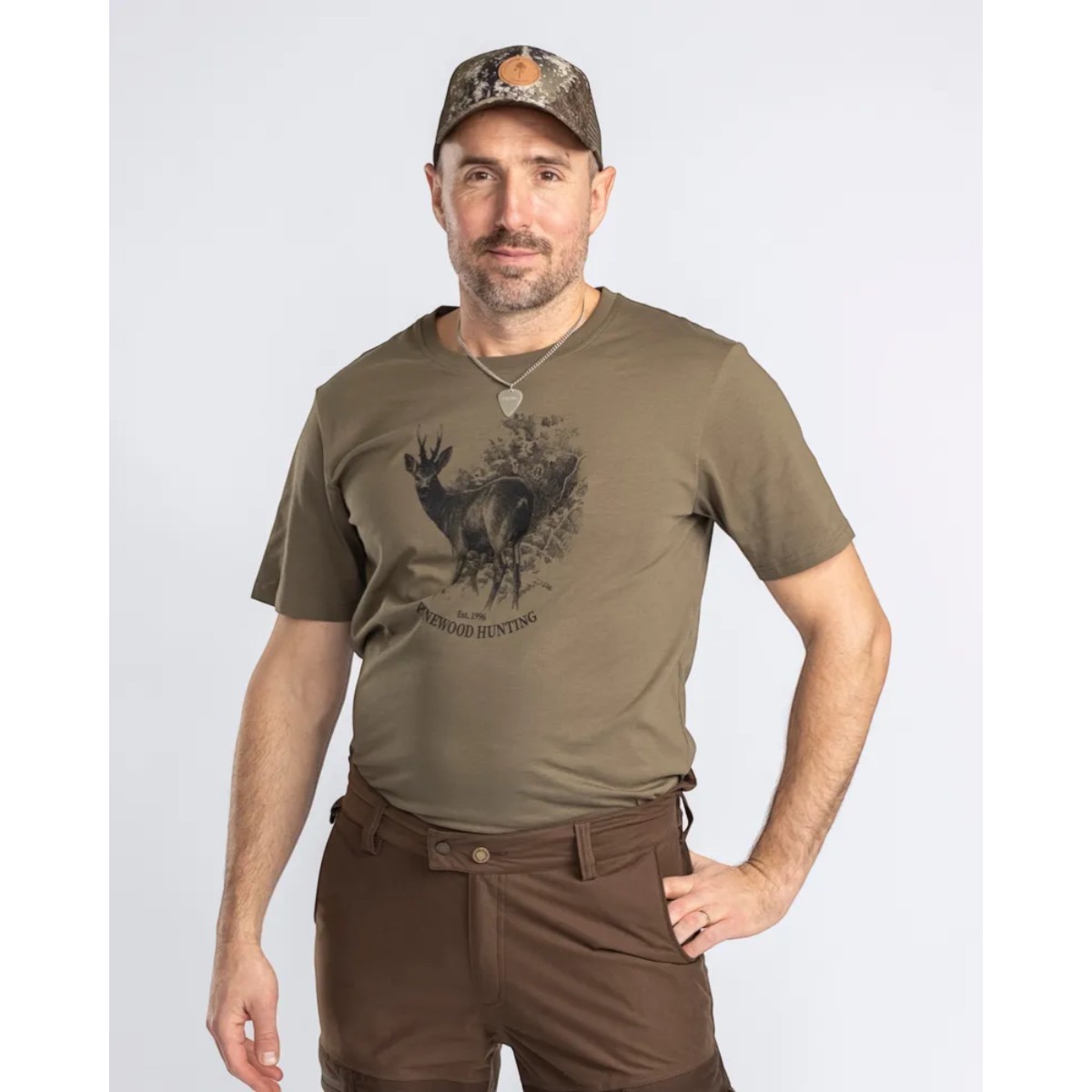 Pinewood Råbuk T-shirt - Jagt T-shirt i bomuld