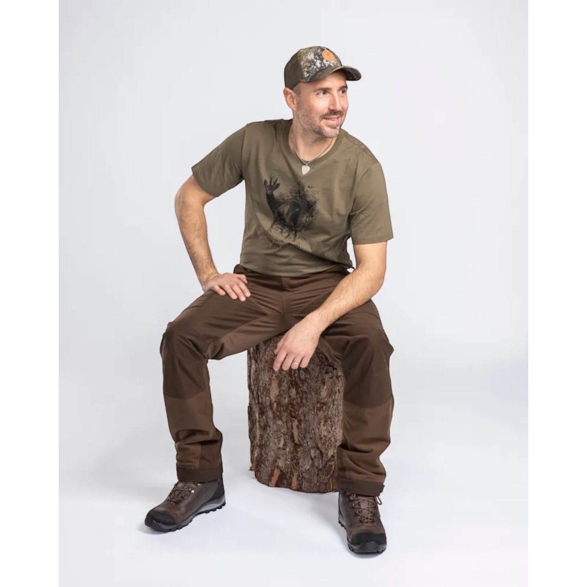 Pinewood Råbuk T-shirt - Jagt T-shirt i bomuld