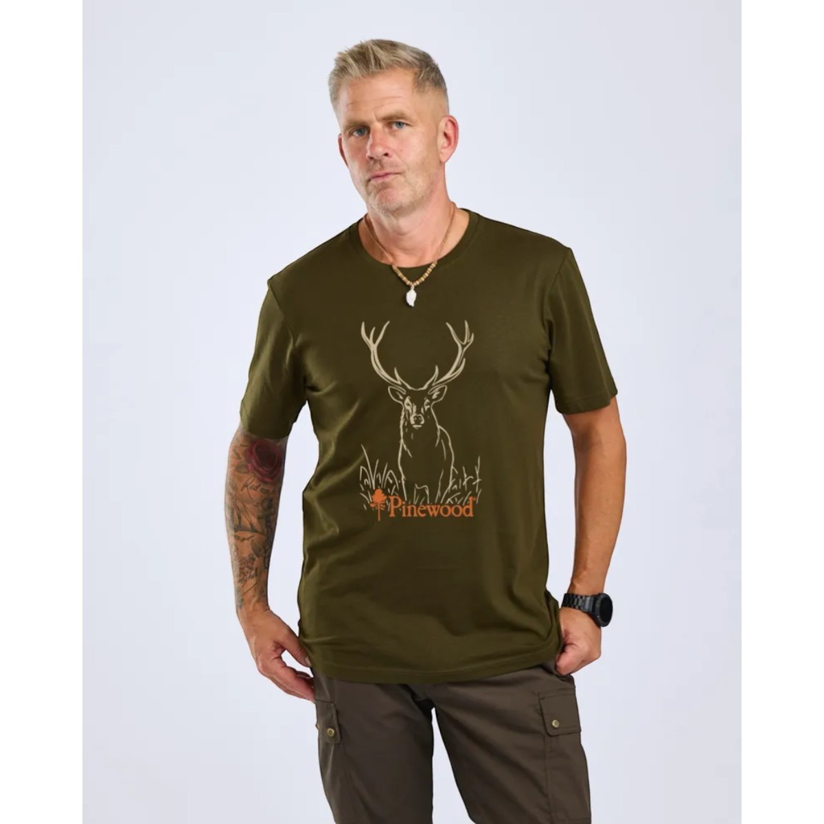 Pinewood Kronhjort T-shirt - Jagt T-shirt i bomuld