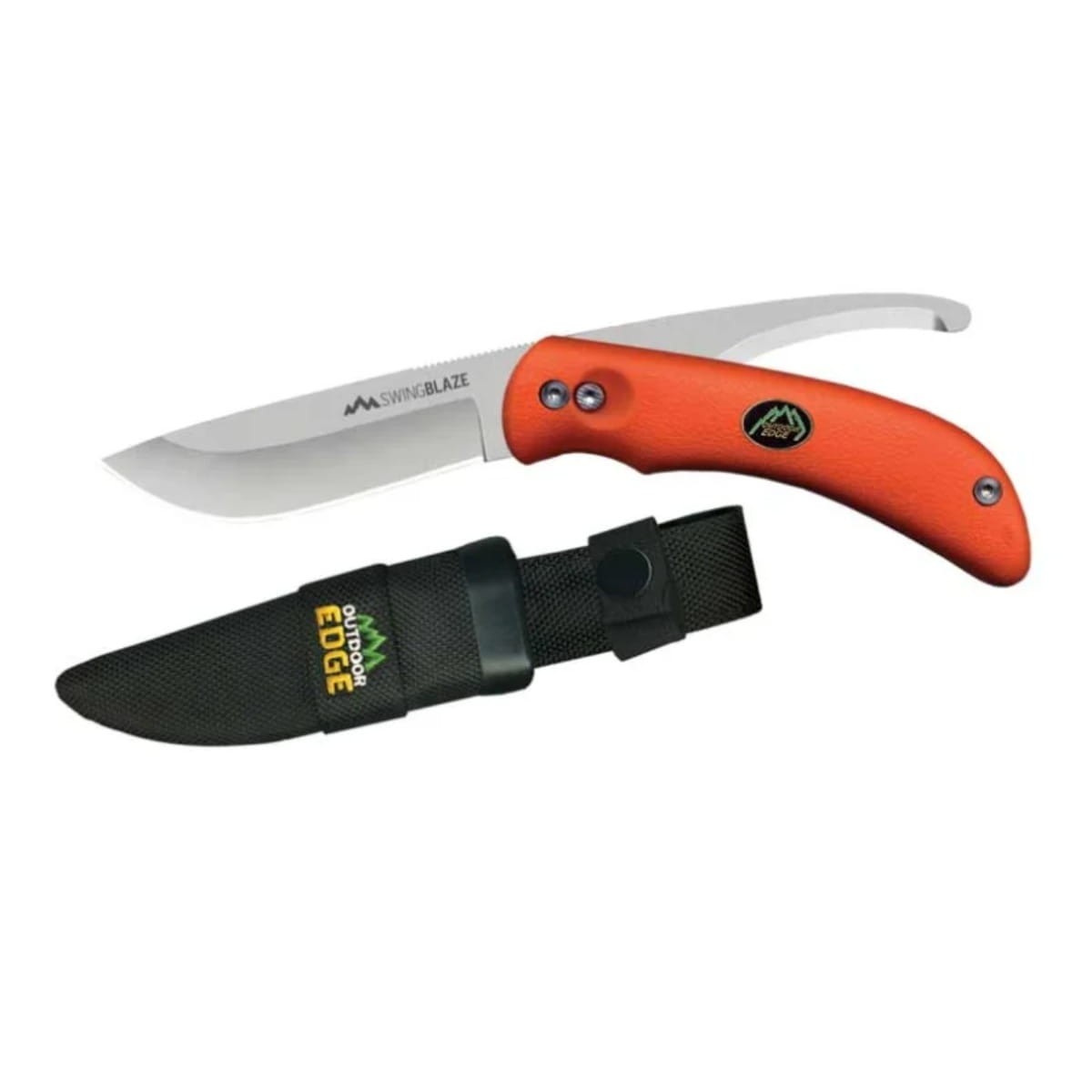 Outdoor Edge: Swingblade - Kniv med bugåbner. Orange