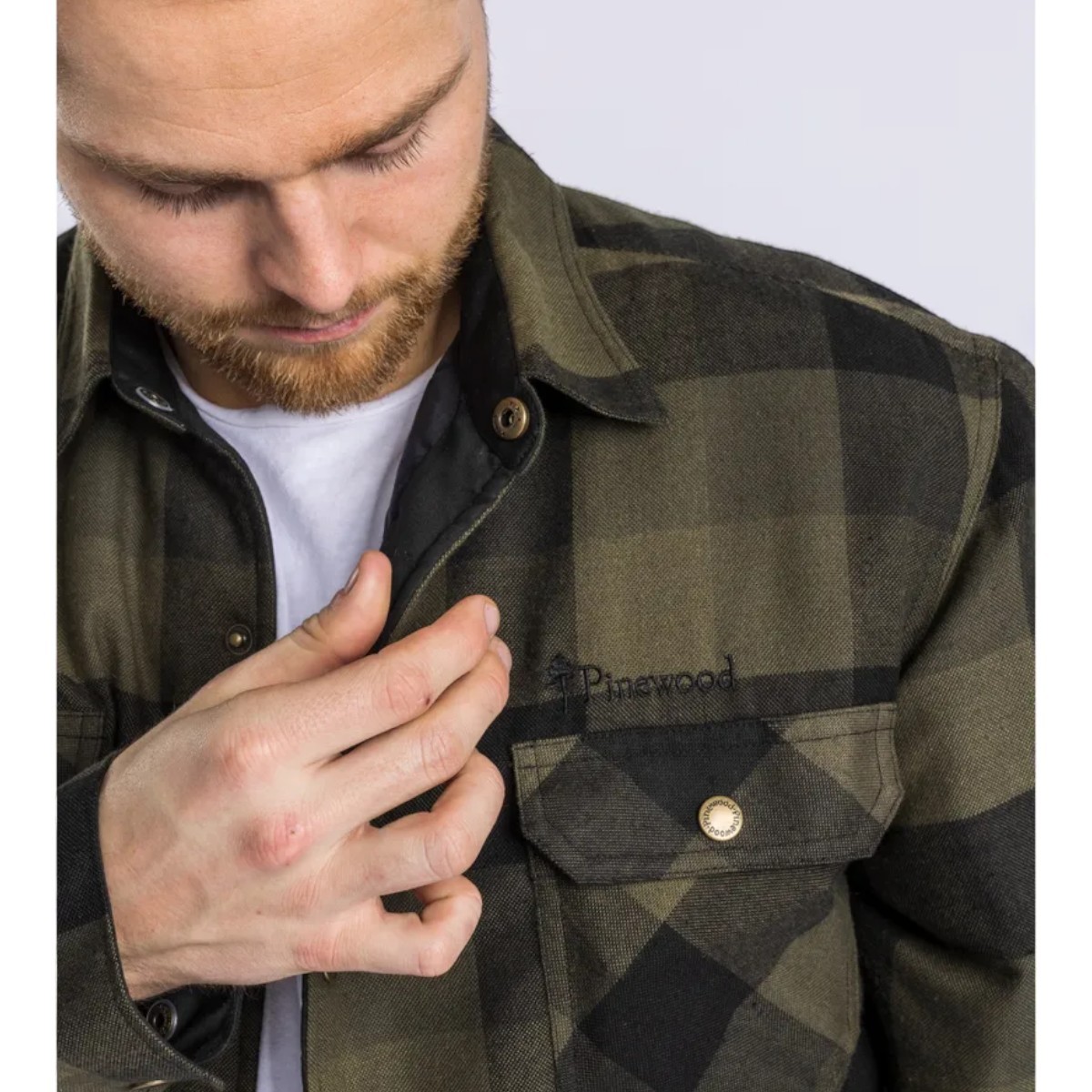 Pinewood Canada Classic 2.0 skjorte - Grøn/Sort