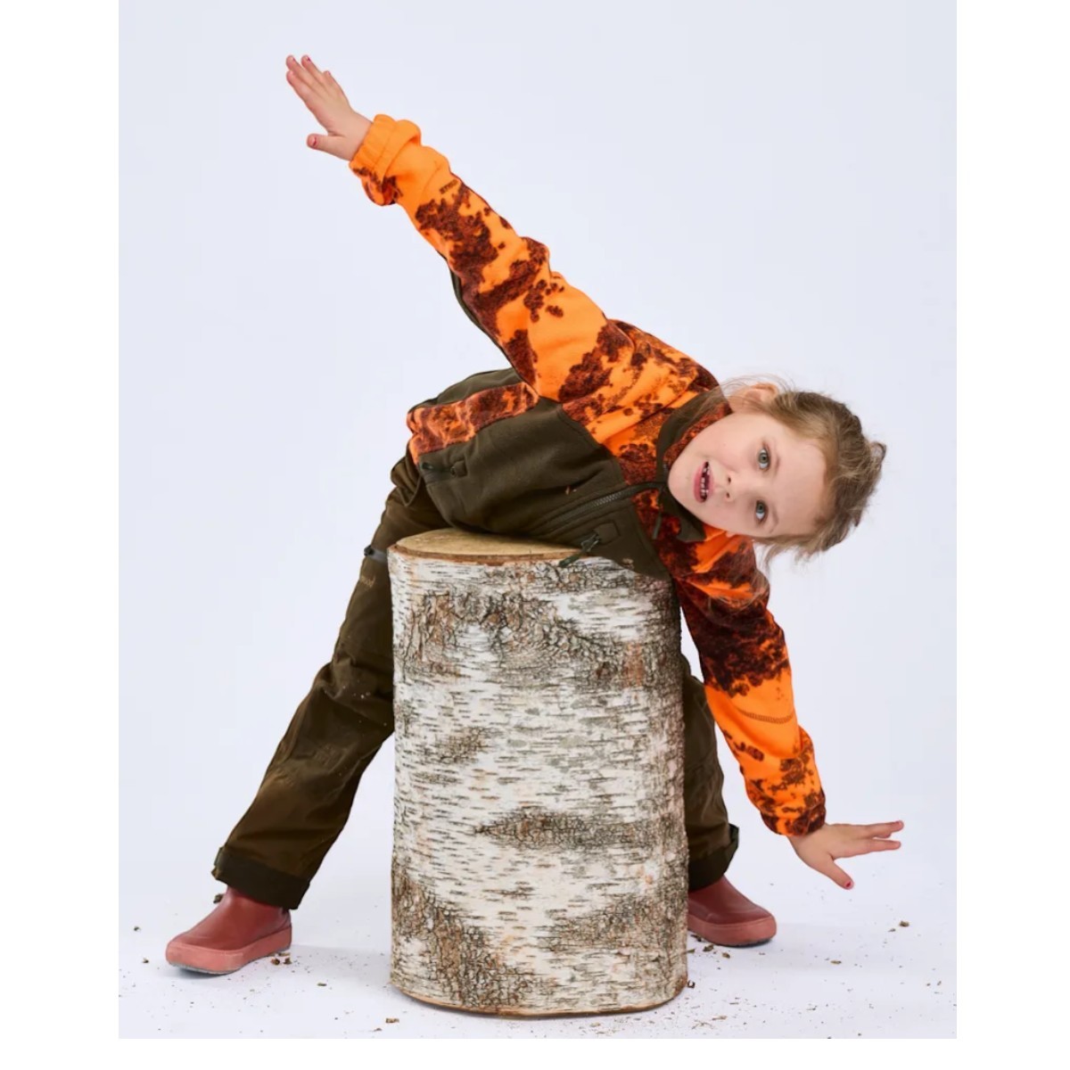 Pinewood Furudal Camou fleecejakke børn