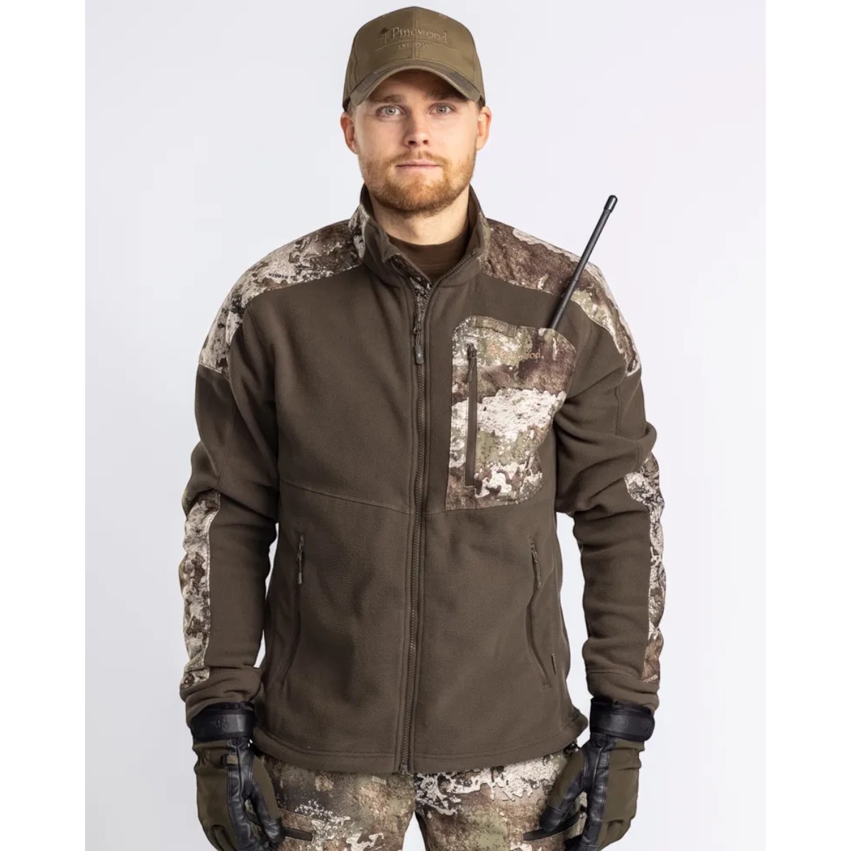 Pinewood Småland Hunters Camou fleecejakke - H.Brown/Strata