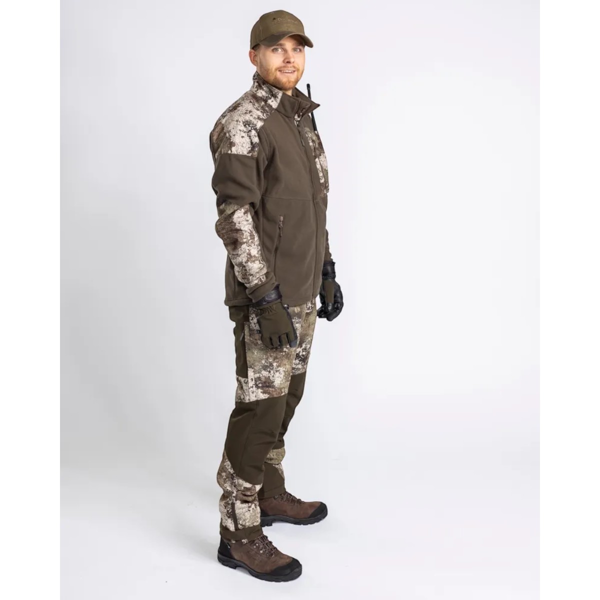 Pinewood Småland Hunters Camou fleecejakke - H.Brown/Strata