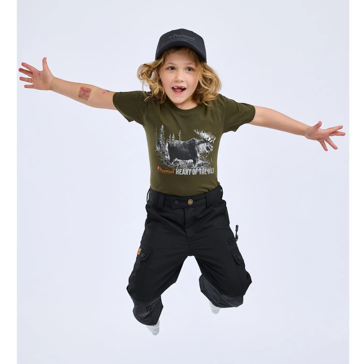 Pinewood Moose børne T-shirt - elgprint