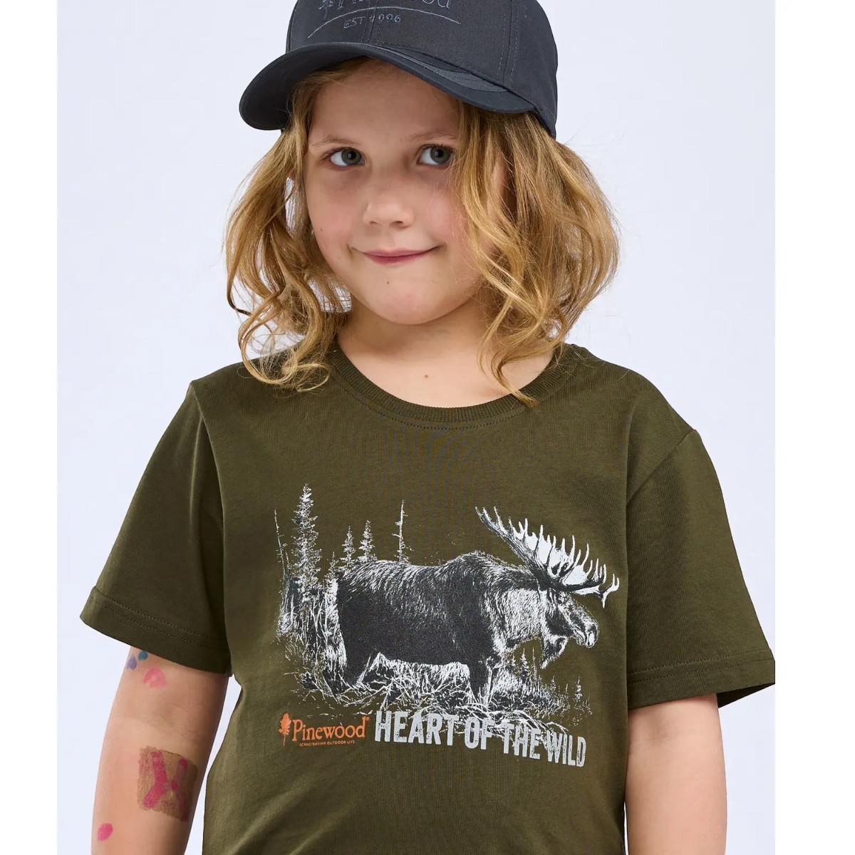 Pinewood Moose børne T-shirt - elgprint