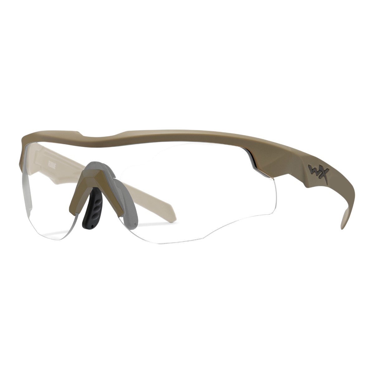 Wiley X Rogue Comm sports- og skydebriller - Mat sandfarvet stel med 3 linser