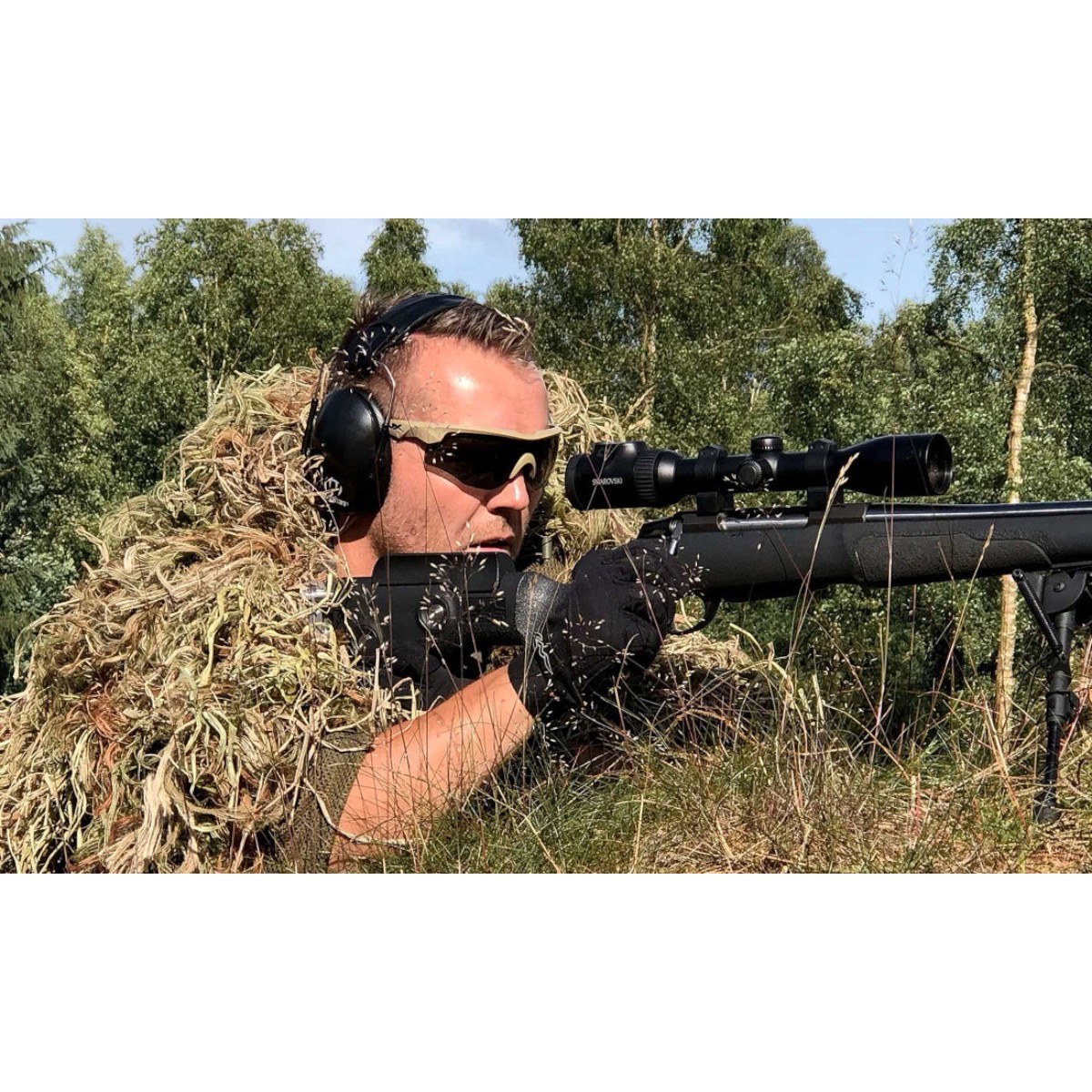 Wiley X Rogue Comm sports- og skydebriller - Mat sandfarvet stel med 3 linser